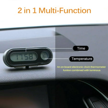 LCD Car Auto Digital LED Electronic Time Clock Thermometer with