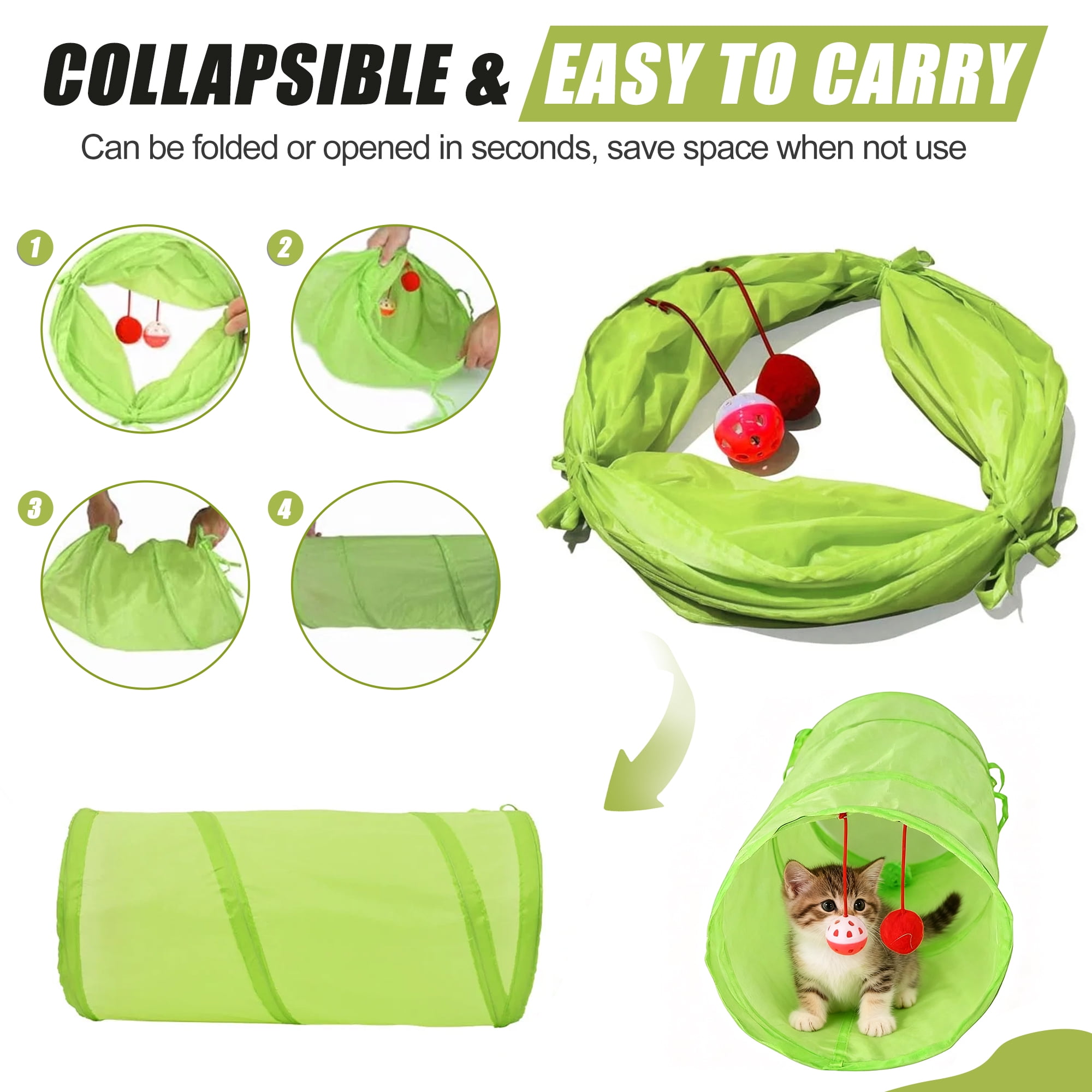 21Pcs Cat Toys Kitten Toys, Interactive Kitten Toys for Indoor Cats, Variety Catnip Toys with Collapsible Cat Tunnel, Cat Toy Balls, Cat Wand