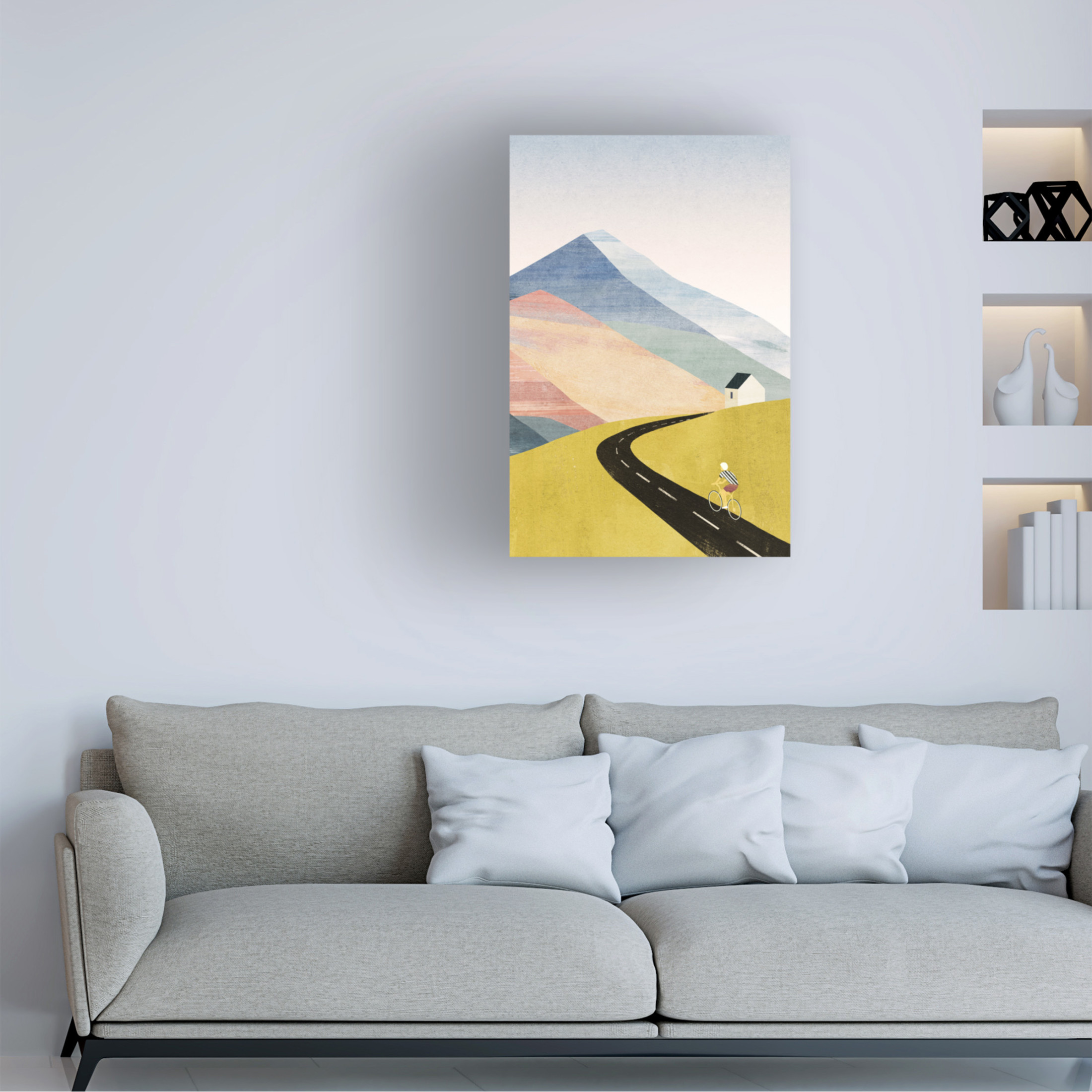 Trademark Fine Art longwayhome Cycling Home Canvas Wall Art