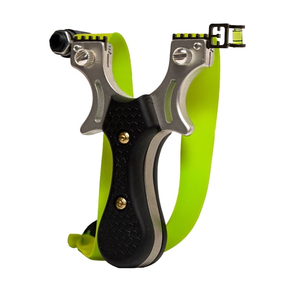 Stainless Steel Slingshot includes Laser, Lever, 3 Bands, pouch targets and ammo