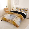 thumbnail image 2 of Homewish Orange Ombre Plaid Duvet Cover Queen,Geometric Abstract Queen Bedding,Black Reversible,3-Piece,1 Duvet Cover and 2 Pillowcases, 2 of 6