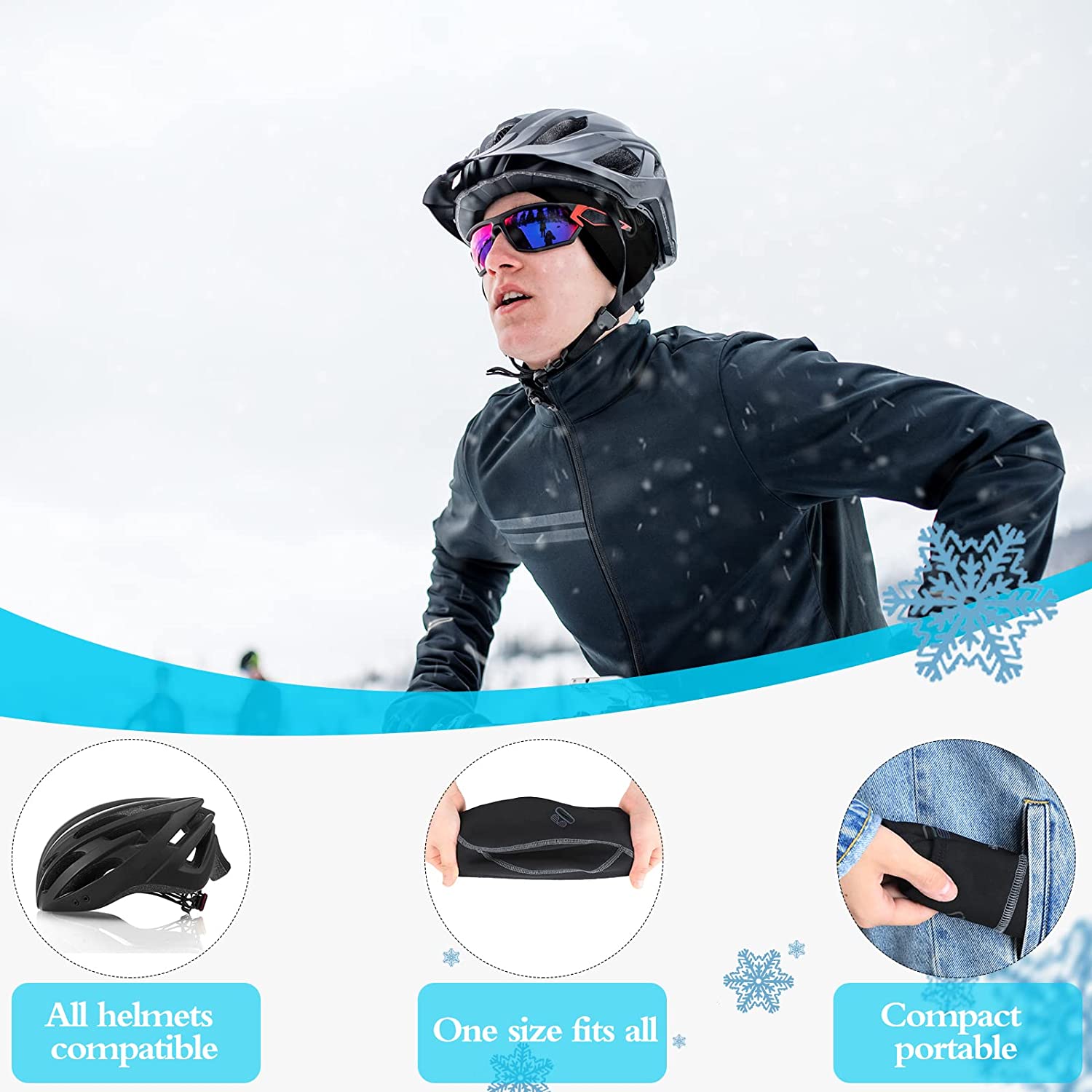 Winter Thermal Skull Cap Helmet Liner 