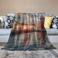 thumbnail image 2 of Orinice  Wisconsin Soft Flannel Fleece Throw Blanket, Photo of Milwaukee Lighthouse at Sunrise Calm Water and Sky, Cozy Plush for Indoor and Outdoor Use, 60x80in, 2 of 6
