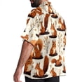 thumbnail image 3 of Squirrel Men's Short Sleeve Spread Collar Poplin Shirt, Casual Printed Button Down Summer Beach Tops for Men, Unisex Comfortable Shirts, 3 of 6