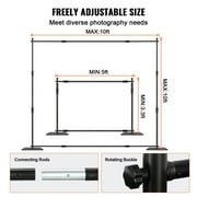 Pipe and Drape Kit Heavy Duty Backdrop Stand Carbon Steel Base 10x10 ft
