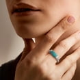 thumbnail image 2 of Ross-Simons Turquoise and .10 ct. t.w. Sky Blue Topaz Ring in Sterling Silver, Women's, Adult, 2 of 5