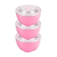 thumbnail image 1 of Juego de Ensaladeras Aquila con tapa Rosa 3 Piezas, 1 of 2