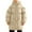 Khaki, variant on Byoo Toddler Boys Down Coat Solid Color Padded Hooded Long Puffer Jacket Outerwear with Pocket Winter Thickened Coat