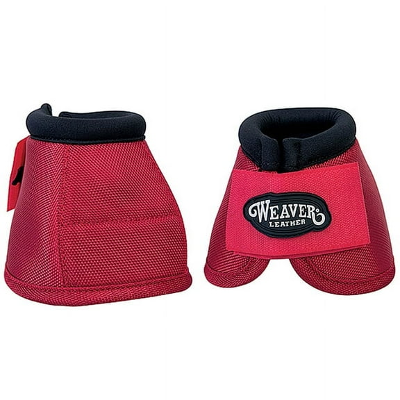 Weaver Leather No-Turn Bell Boots: 2520D Nylon Protection Red / Small