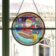 thumbnail image 3 of Chibisantaclaus Skateboarding Glowinthedark Stained Glass Window Hanging by Clare Donovan Suncatcher Stained Glass Home Decor Garden Halloween Christmas Party Wedding Housewarming, 3 of 6
