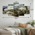 thumbnail image 4 of Designart "Pearl Fern Cactus Arid Blossoms" Floral Metal Wall Décor Set, 4 of 5