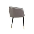 thumbnail image 3 of Maklaine 18.5" Modern Faux Leather and Fabric Dining Armchair in Gray and Black, 3 of 8