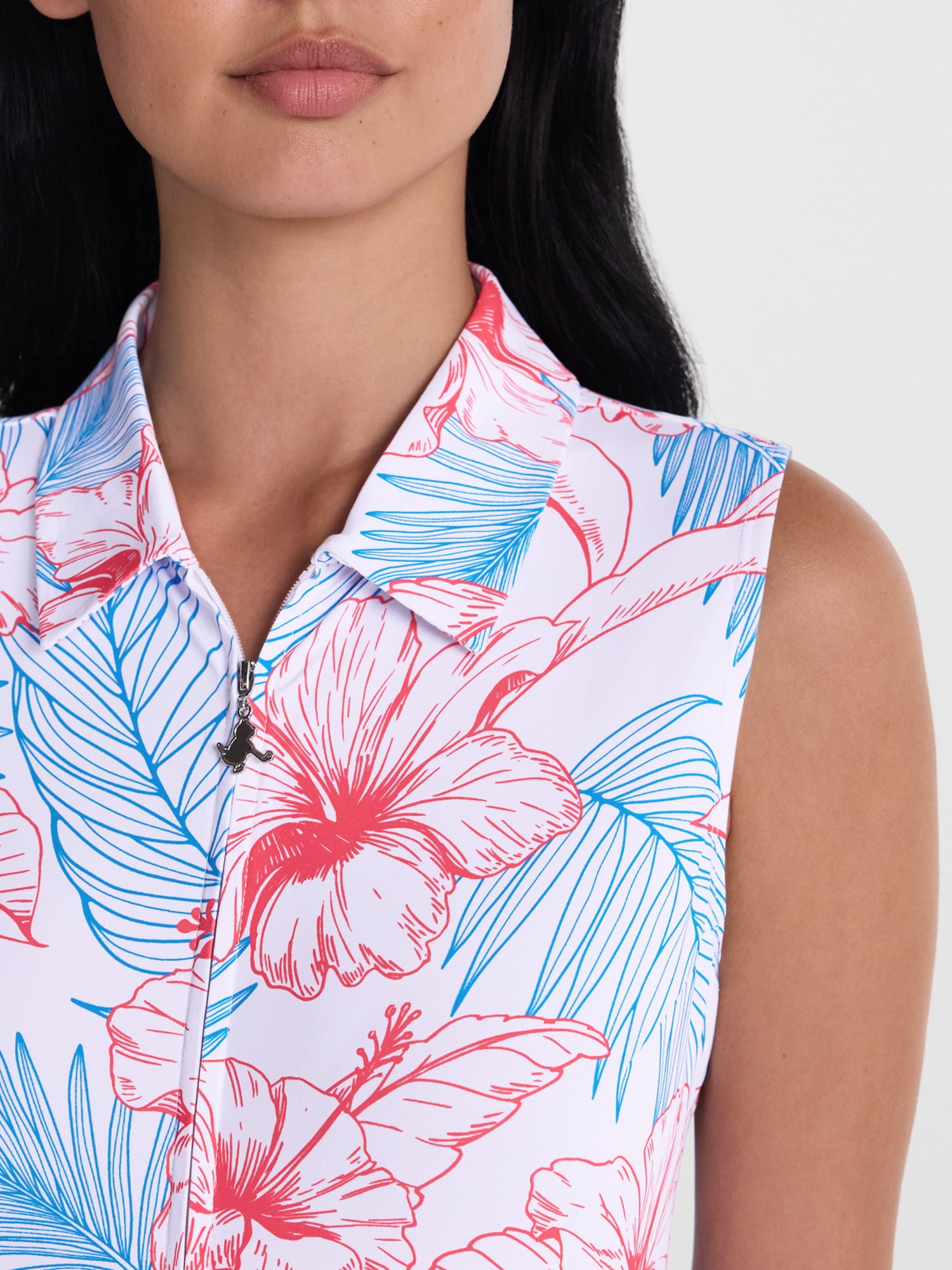 Birdie Bound Women's Sleeveless Polo Dress with Built in Body Liner, Sizes XS-XXL