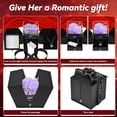 thumbnail image 4 of 2 Preserved Rose with Heart I Love You Necklace - Eternal Rose Birthday Gifts for Women Wife Girlfriend Her Mom Grandma on Festivals Gifts Christmas Valentines Mothers Day Anniversary(Light Violet), 4 of 7