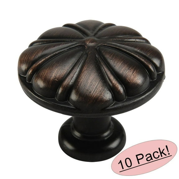 Cosmas 7784ORB Oil Rubbed Bronze Cabinet Hardware Round Knob - 1-1/4" Diameter - 10 Pack