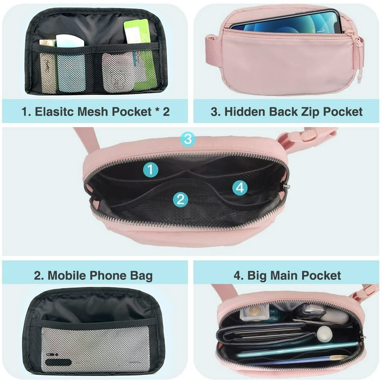 Fanny Packs for Women Men, Black Crossbody Fanny Pack, Unisex Mini Belt Bag  with Adjustable Strap, Fashion Cross Body Waist Pack for Traveling Casual