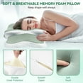thumbnail image 6 of SweetLux NEW YORK Cervical Memory Foam Neck Pillow for Neck and Shoulder Pain Relief, (Green/White), 6 of 7