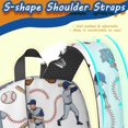thumbnail image 5 of Baseball and Glove White Pattern 17" School Backpacks for Teens,Waterproof Oxford Fabric,S-Shape Padded Straps for School,Travel,Hiking,Camping, 5 of 6