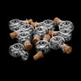 thumbnail image 4 of 10pcs Winebottle Shape Mini Glass Bottles Jars with Cork Wish Note Craft Bottle (Clear), 4 of 7
