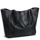 thumbnail image 1 of Bolso de mano KKXIU grande para mujer, trabajo, cuero y viajes, color negro, 1 of 7