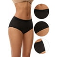 thumbnail image 3 of Unique Bargains High Rise Full Coverage Soft Briefs S Black, 3 of 6