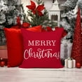 thumbnail image 3 of Red Christmas Pillow Cover 20x20 Inch for Christmas Decorations Merry Christmas Throw Pillow Covers Winter Holiday Cushion Case Decoration for Sofa Couch, 3 of 6