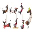 thumbnail image 1 of 7pcs/set Dachshunds Dog Christmas Tree Ornament Christmas Tree Pendants Hanging Pendants Plush Craft compatible Christmas Holiday Party Home, 1 of 3