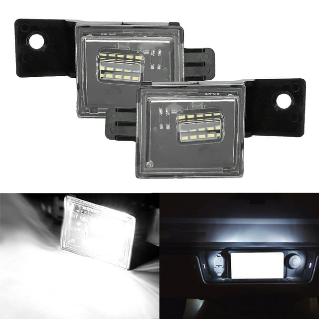 License Plate Lamp Number Plate Light License Plate Led Bulb Led Car Replacement Light License Plate Light Fits For Sierra Pair Left Right 15LED License Number Plate Light Fits For