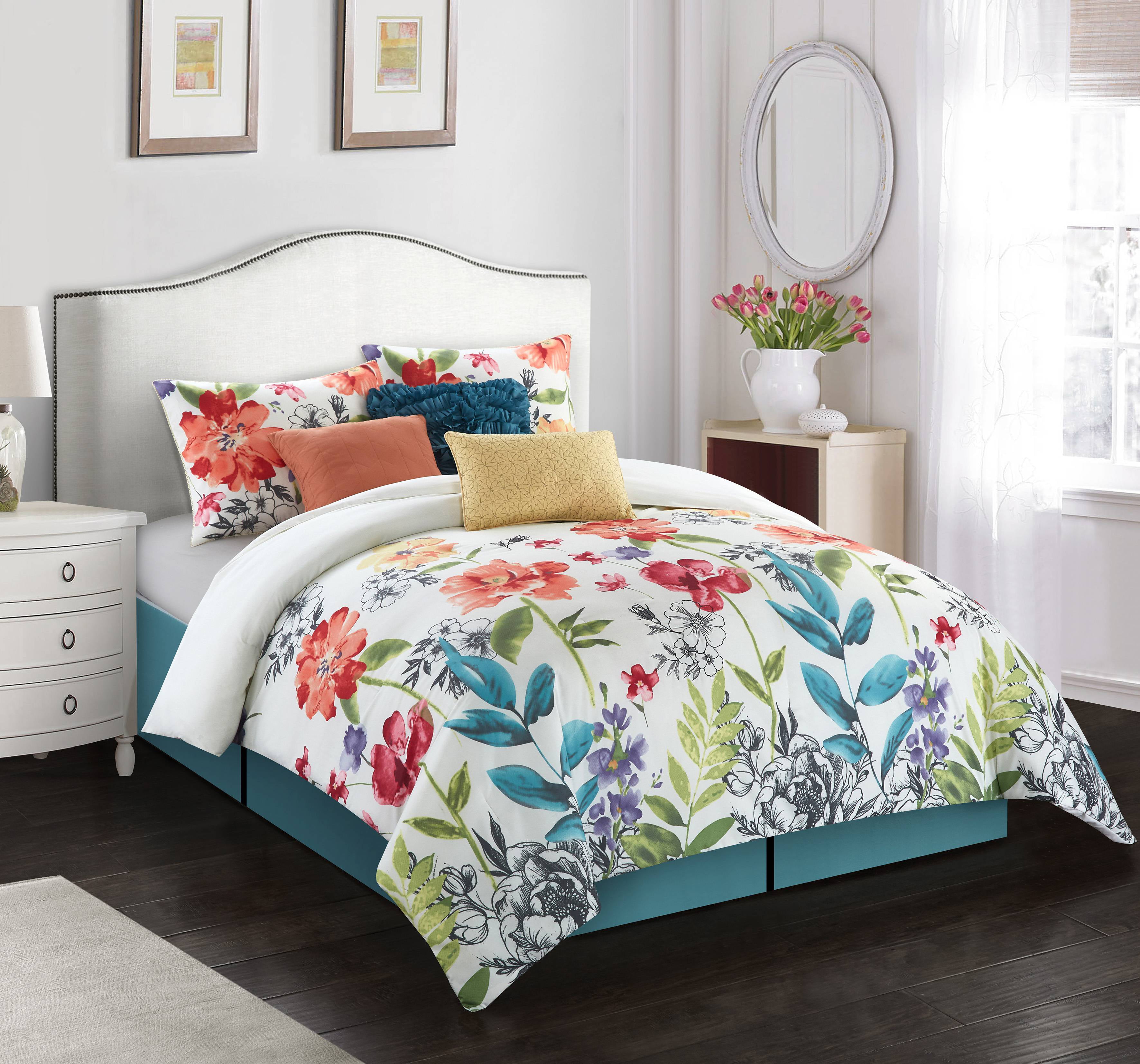Full Queen Comforter Set, Colorful Bedding King