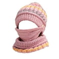 thumbnail image 4 of ZJXFGS Beanie Hats For Women,Winter Hat With Ear Flaps,Cozy Head Beanie,3 In 1 Beanie Hat With Scarf And Mask,Warm Hats For Women,Slouchy Beanie,Beanie With Ear Flaps, Pink, One Size, 4 of 4
