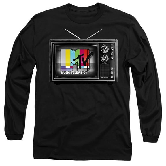 MTV MTV Tv Unisex Adult Long-Sleeve T Shirt (2X-Large) Black