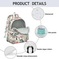 thumbnail image 4 of Cute Dinosaur Pattern Backpack for School,Cute School Bag,Schoolbag with Adjustable Shoulder Straps & Padded Back,13.4"x11"x4.7", 4 of 6