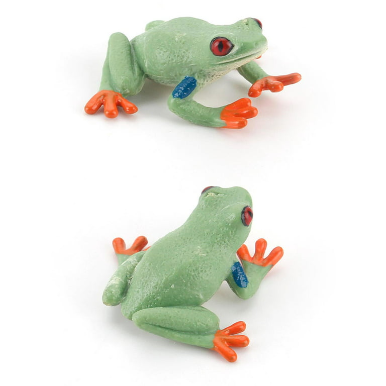 7X Simulation Frog Toy Figures Forest Animal Model Colorful Frogs Play Set for Garden Lawn Aquarium Decoration Kids Toys, Size: 18cmx15cmx4cm