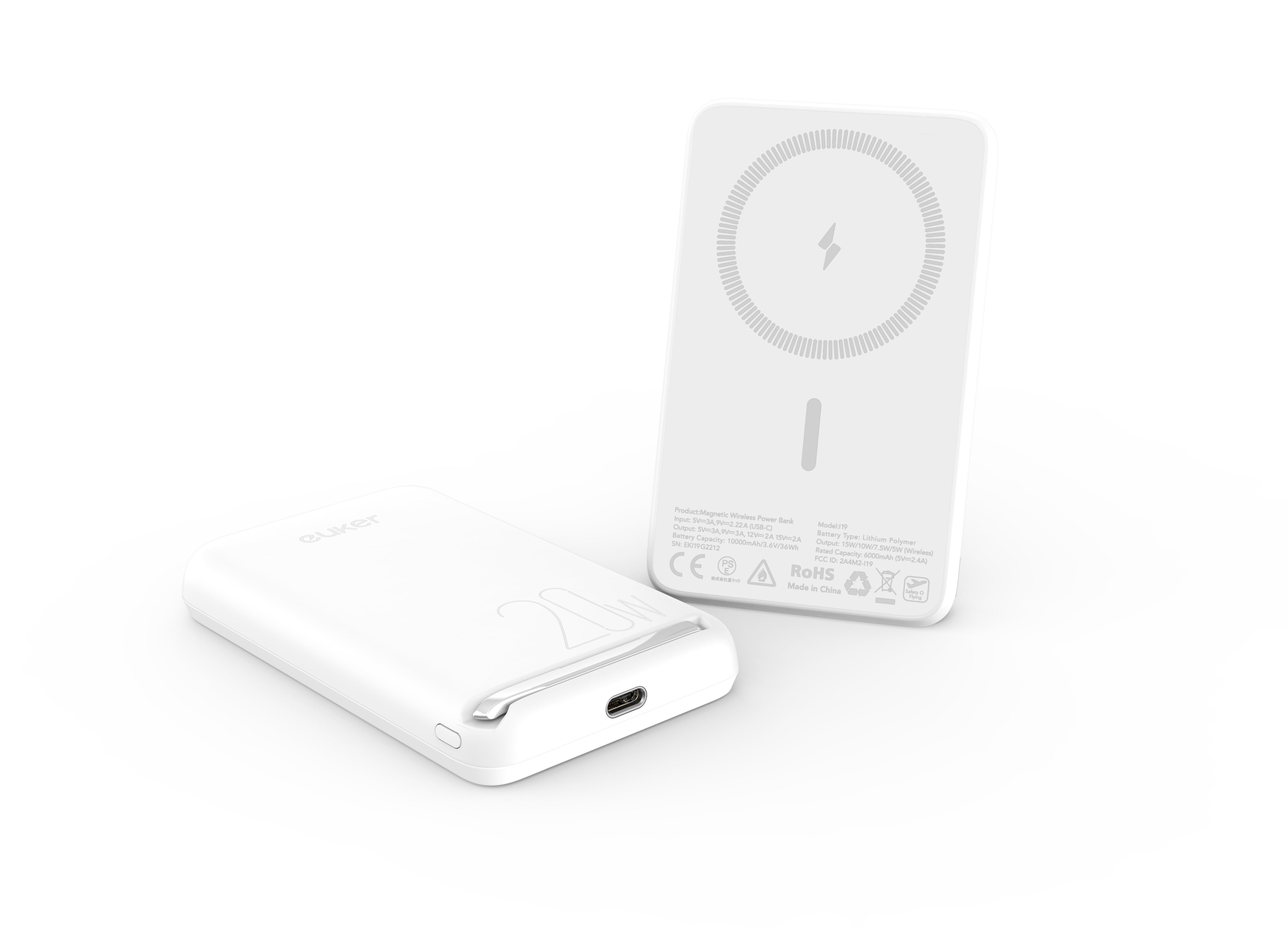 Wireless Portable Charger, Magnetic Power Bank, 20W PD Fast Charging Mag-Safe Battery Pack with Foldable Stand and 12N Stronger Magnet for iPhone 14/13/12 Series