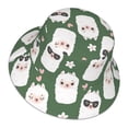thumbnail image 3 of Kll Alpaca Faces Bucket Hat For Women Men Packable Travel Beach Sun Hat Outdoor Rave Accessories Reflective Fisherman Cap, 3 of 9
