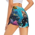 thumbnail image 3 of Goofa Underwater Diving Cat Printed Women 2 in 1 Running Shorts,Quick Dry Athletic Workout Shorts,High Waisted Athletic Shorts with Liner Pockets-Medium, 3 of 9
