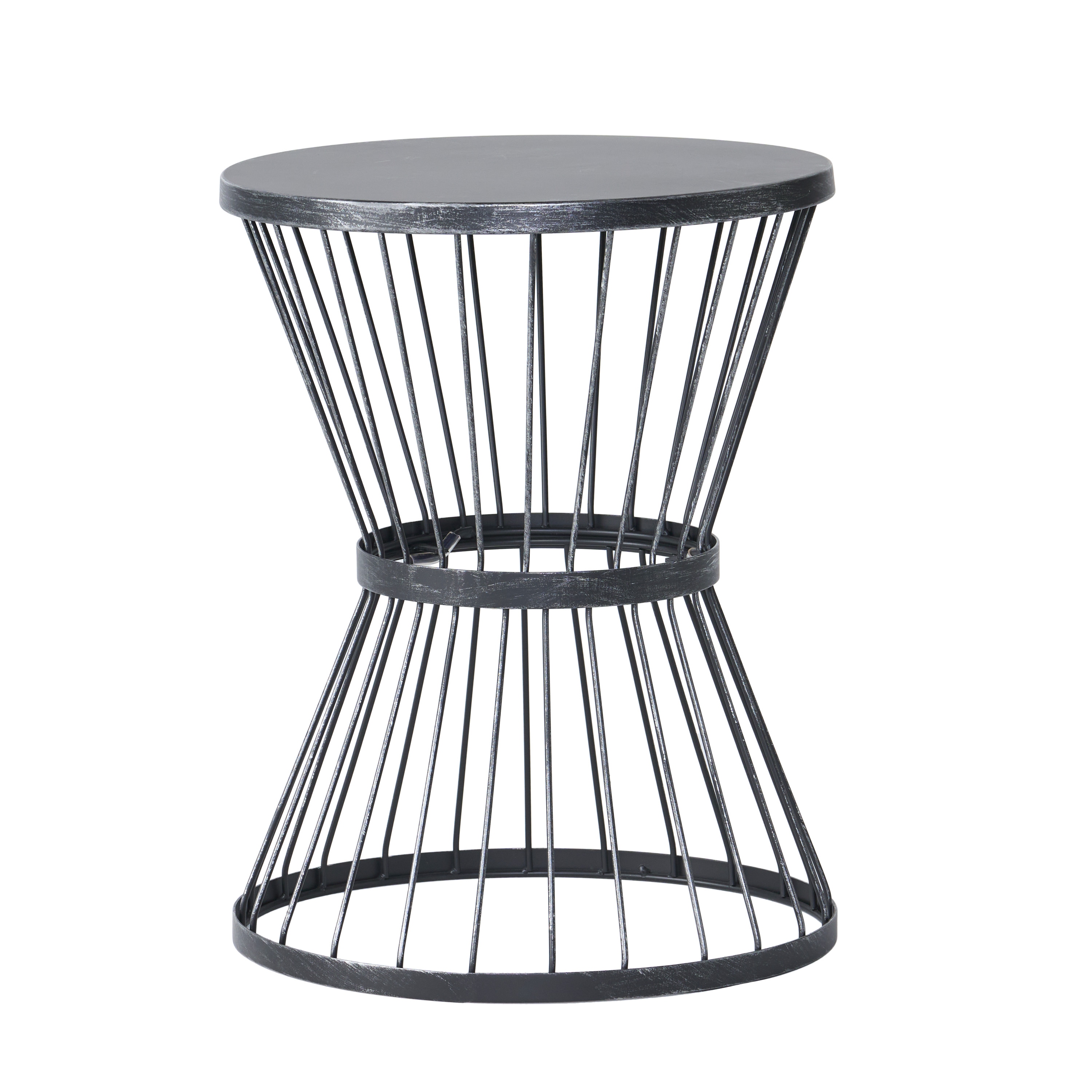Noble House Lassen Outdoor Metal 16 Inch Side Table in Matte Black - image 2 of 7