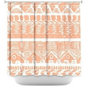 Shower Curtains - DiaNoche Designs - Boho Coral Aztec