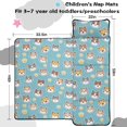 thumbnail image 5 of Multicolor Cat and Dog Paw Print Teens Toddler Nap Mat with Pillow, Sleeping Mat Bag for Preschool Daycare 59"x22", 5 of 6