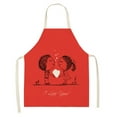 thumbnail image 2 of Iumwxz Tablier pour Femmes 1 Pce Parent Adulte Cuisine Familiale Imprimé Saint-Valentin Lin Tabliers de Chef Multicolore Lin 50 % de Réduction Transparent, 2 of 2
