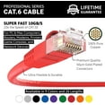 thumbnail image 2 of InstallerParts (10 Pack) Ethernet Cable CAT6 Cable UTP Booted 15 FT - Red - Professional Series - 10Gigabit/Sec, 2 of 5