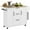 White, variant on HOMCOM Kitchen Island on Wheels, Kitchen Cart with Drop Leaf Drawers Grey