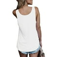 thumbnail image 5 of Basic Tank Tops for Women Cropped Classic Solid Womens Summer Tank Tops Spaghetti Strap Fitted V Neck Sleeveless Sweaters Cami Camisole Ladies Tank Top Undershirts, 5 of 7