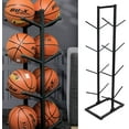thumbnail image 3 of Flkoendmall 4 Layer Basketball Organizer Iron Ball Rack Floor Standing Holder Indoor Outdoor, 3 of 8