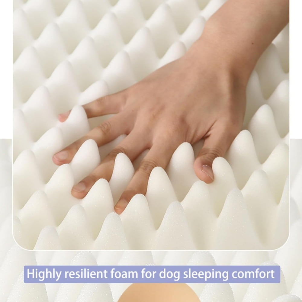 Large Orthopedic Dog Bed for Medium,Large Dogs, Washable Dog Cage Bed with Removable Waterproof Cover, Egg Crate Foam Pet Mattress