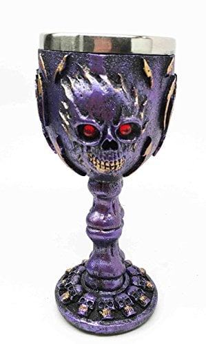 Ossuary Skull Heaps Death Piled Skeletons Ghost 5oz Wine Drink Goblet Chalice 