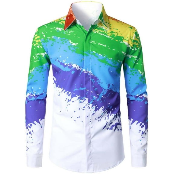 Clearance: SNOWSONG Shirts for Men, Mens Button down Shirt Men's Fall Cotton Corduroy Business Slim Casual Long Sleeve Shirt, Long Sleeve Shirts for Men, Big and Tall Shirts for Men Blue L