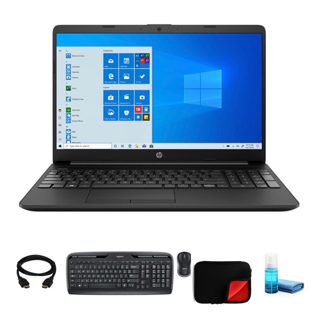 Ordinateur Portable HP 15.6 Pouces (15t-dw300)- avec Clavier et Souris Sans Fil + Étui + Plus