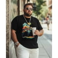 thumbnail image 5 of Men's T-Shirt Abstract Nature Landscape Bear Short Sleeve Casual Tee Classic Crew Neck T-Shirt for Men, 2XL, 5 of 7