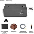 thumbnail image 3 of Real Flame Aegean 42" Rectangle Steel Propane or Natural Gas Fire Pit Table in Weathered Slate, 3 of 9